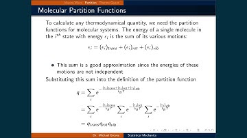 Lecture 6 (2 of 4) - Partition Functions
