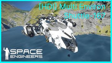 Multi Environ Shuttle - 167 | Space engineers Ship Review and Crash
