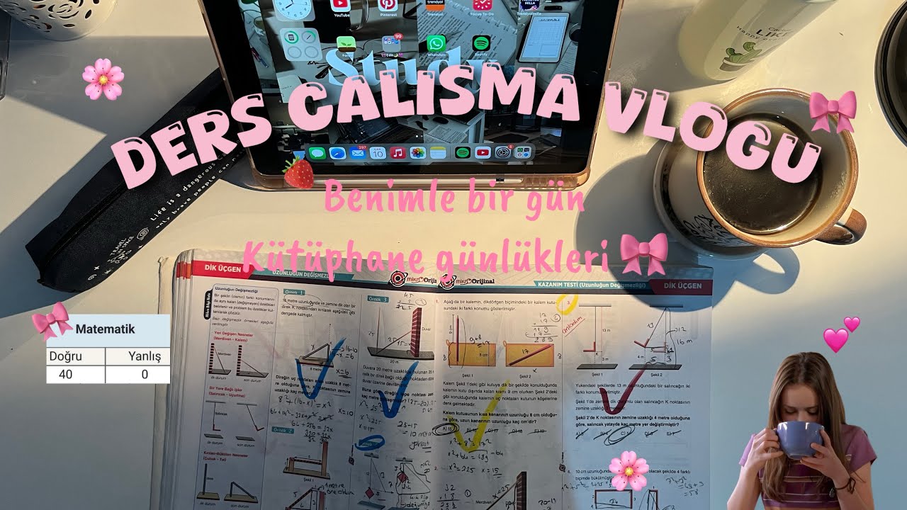 ders çalışma vlogu | benimle bir gün | bolca geo💕