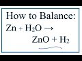 Zinc and Water Reaction Concepts