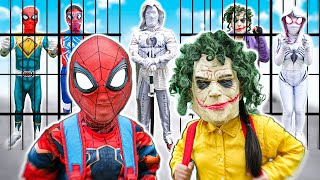 What If Many SPIDER-MAN Vs BAD GUYS..??KID SPIDER MAN & KIDJOKER Rescue All Superhero (Live Action)