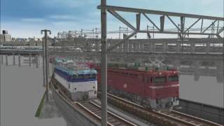 新VRM3★モノクローㇺ並走バトルシリーズ78　電気機関車EF81 502vsEF81 37