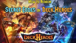 How to Use Secret Codes in Deck Heroes [2017] screenshot 3