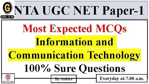 NTA UGC NET Paper-1 | Most Expected MCQs | Information and Communication Technology | Exam 2022