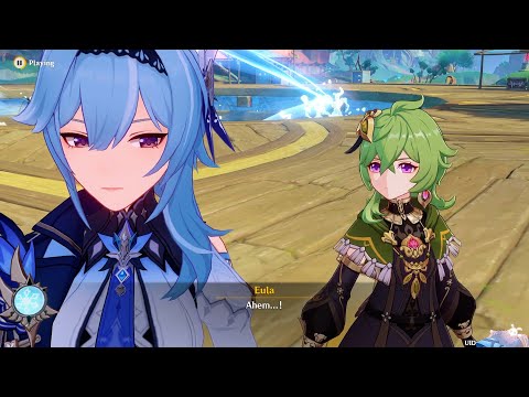 Eula is a cute tsundere on how Collei mentioned Amber about her  | Genshin Impact (v3.8)