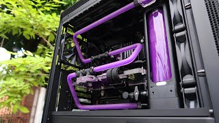 NZXT H9 gaming PC build, Custom loop