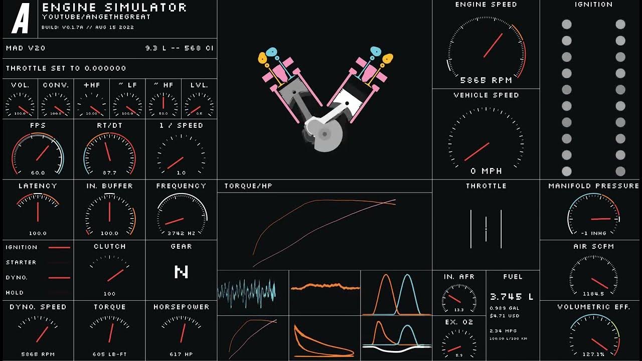 9.3L V20 Engine Engine Simulator YouTube