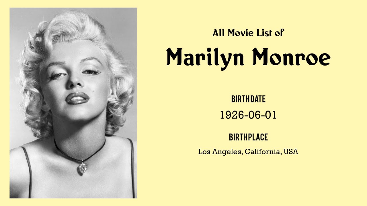 Marilyn Monroe Movies List Marilyn Monroe Filmography Of Marilyn Marilyn monroe movies list marilyn monroe filmography of marilyn