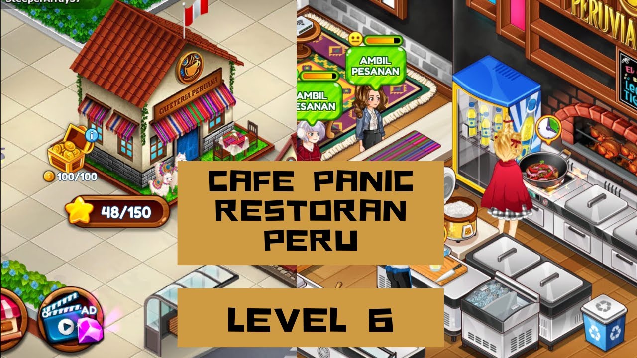 Cafe Panic Restoran Peru Level 6 / 3 Bintang