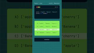 Python Quiz: sorted() List  #python #programming