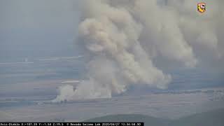 Quickly growing grass fire is monitored from the Mt. Diablo fire camera at 1:09 PM