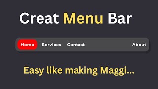 Most Easy way to create menu using HTML , #css | Web development tricks