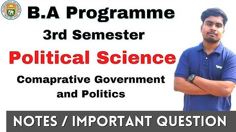 Du Sol 3rd Semester BA Programme Political Science Notes & Important Question | Sarkari Result