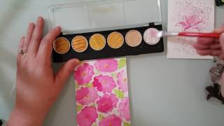 Watercolor Technique with Craftin Desert Divas Botanical Layers Stamps @thiscallsforconfetti