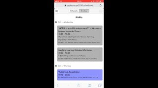 Demo PAPIs.io mobile conference web app screenshot 2