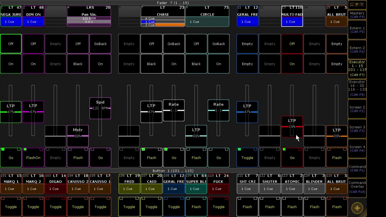 Video Aula 10 de grandM A2  - Vamos aprender o Multi-Fader sem macros modo Remote DMX .