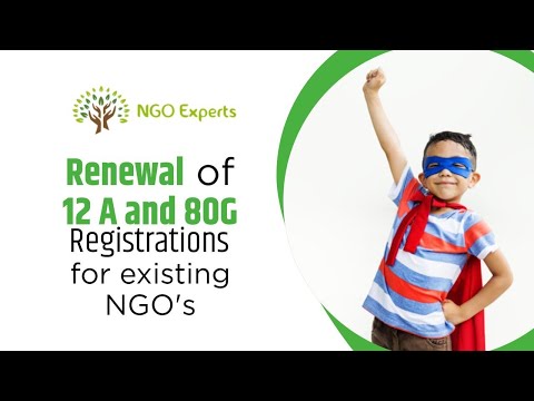Renewal of 12A and 80G Registration