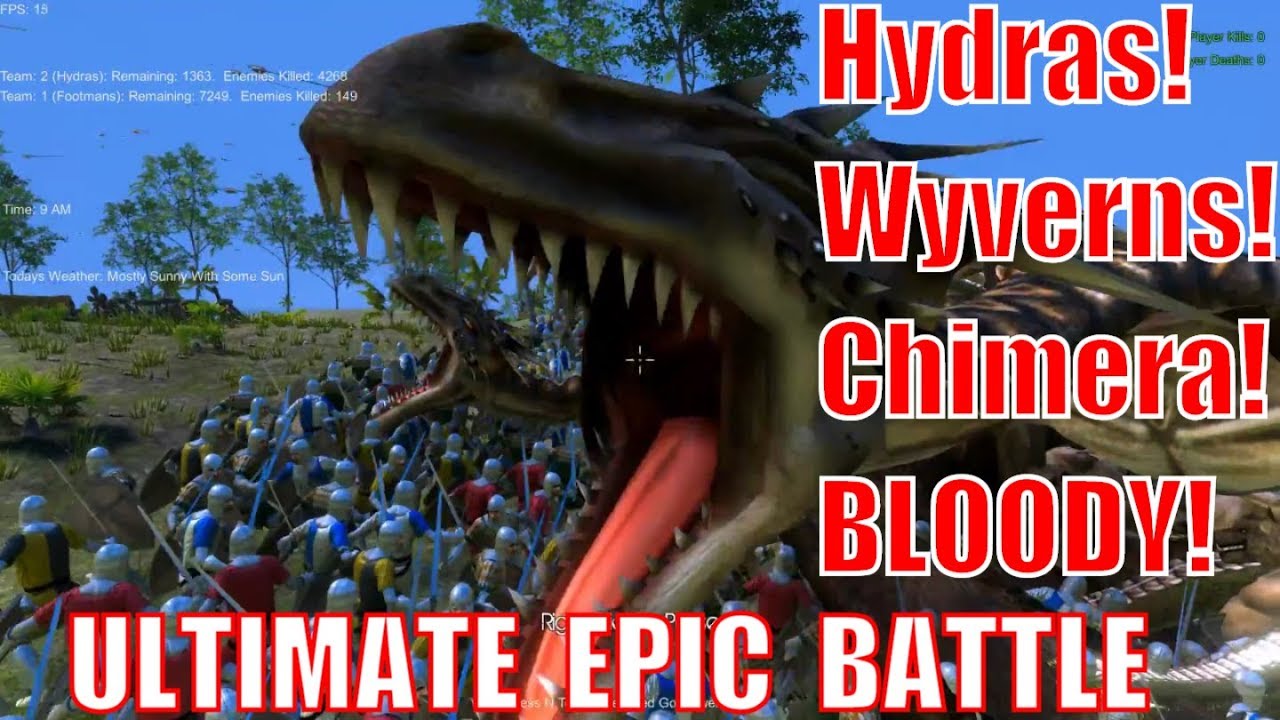 ULTIMATE EPIC BATTLE SIMULATOR  🔥 UEBS mods Hydras, Chimeras, Wyvern dragons, Archers, Catapults