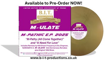 M-ULATE - M-Pathic E.P. 2025 B.I.T. Productions 30th Anniversary. K69 Dream Frequency / Stu Chapman