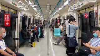 平日上班通勤人少 台北捷運341型改裝車往南港展覽館行駛BL07板橋～BL08新埔