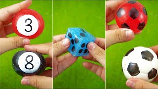 DIY 🎱🎲⚽️ 나노 테이프로 유연한 장난감 만들기 - 당구, 주사위, 축구공 만들기