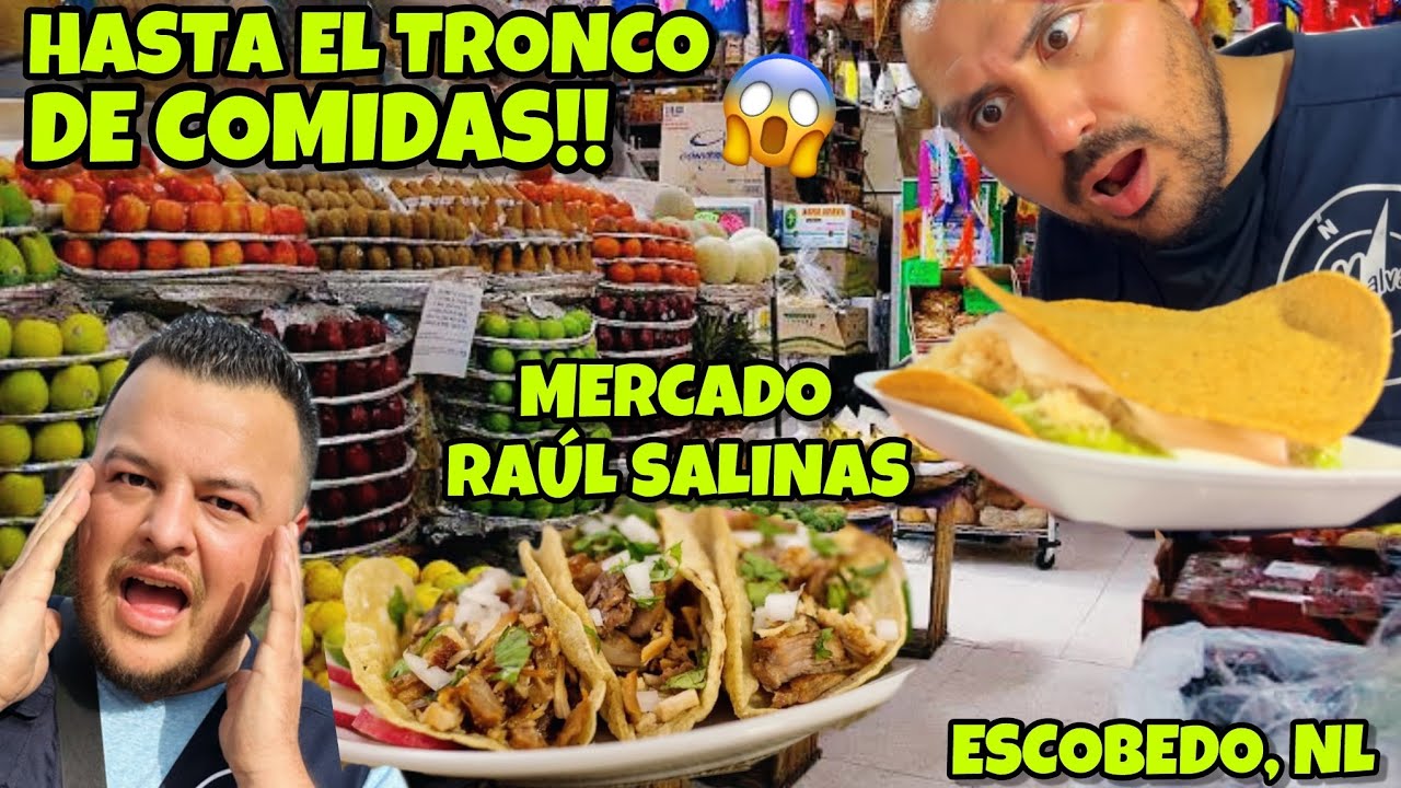 Un tianguis REPLETO DE COMIDAS en Escobedo Nuevo León