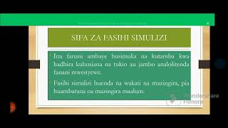 SIFA ZA FASIHI SIMULIZI. SIFA ZA FASIHI SIMULIZI.