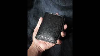 ショートトラッカーウォレット｜6T leather works - YouTube