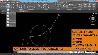 M1-L4 | Points, Circle and Arcs | AutoCad | Internshala
