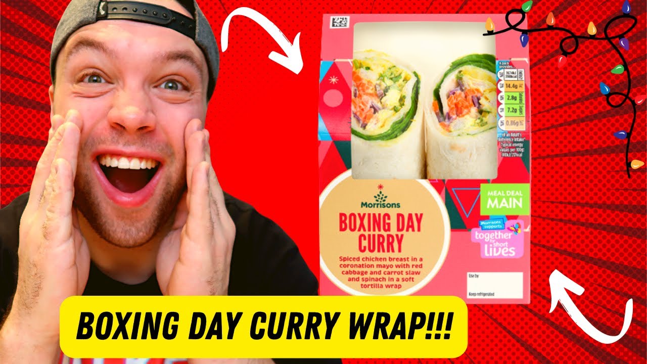 Morrison's Festive Meal Deal Madness!! Boxing Day Curry Wrap Food