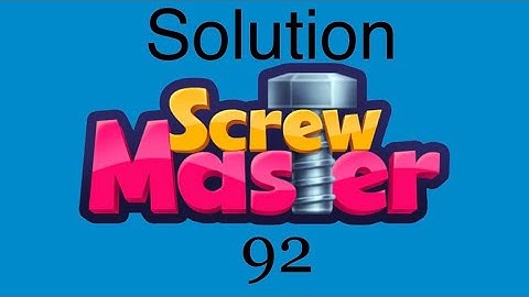 92🤓 Walkthrough. Screw Puzzle Master. Solution 92.