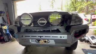 Nissan Armada Overland Offroad Front bumper installation for the Dash Offroad Predator Evolution Bar Nissan Armada Overland Build