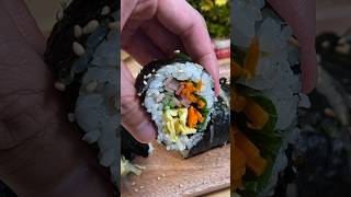 好吃的雞蛋飯捲食譜！美味可口的雞蛋蔬菜紫菜包飯！Perfect Egg Rice Roll Recipe! Beautiful Gimbap! #食譜 #飯捲