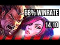 DARIUS vs FIORA (TOP) | 68% winrate, 4/1/2, Rank 10 Darius | EUW Grandmaster | 14.10