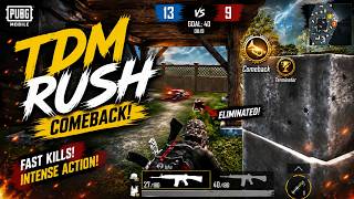 Insane TDM Rush Gameplay 😱 Clutch Comeback & Fast Eliminations | PUBG Mobile Insane TDM Rush Gameplay 😱 Clutch Comeback & Fast Eliminations | PUBG Mobile