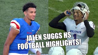 JALEN SUGGS FOOTBALL HIGHLIGHTS! #1 PG IN COLLEGE BASKETBALL!