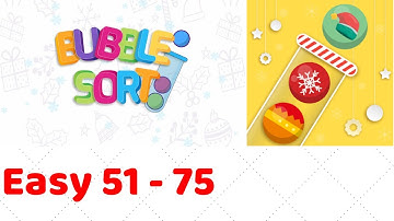 Bubble Sort Color Puzzle Game Level 1-51 to 1-75 Walkthrough (iOS - Android)