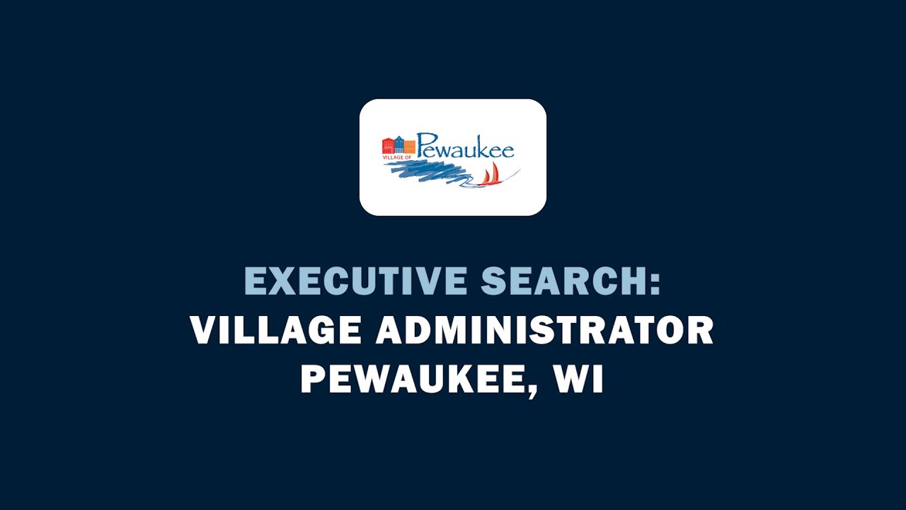 Pewaukee, WI Village Administrator Job 2024 YouTube