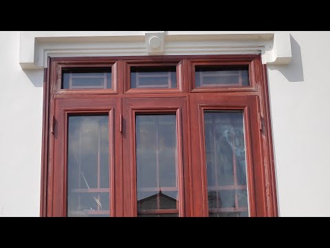 Video Cửa sổ thép vân gỗ. Gia công ô kính to ở cánh. kính 2... - youtube