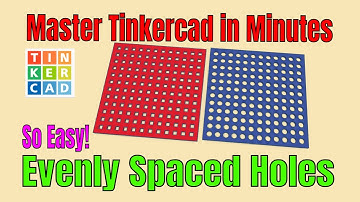 How to Place A Group of Holes evenly in Tinkercad Easy Steps 12 x 12