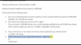 Valuation of Preemptive Rights 2: An Example