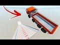 Which Truck Can Fly the Furthest on Ski Jump Arena? Big Rig Edition - BeamNG Drive