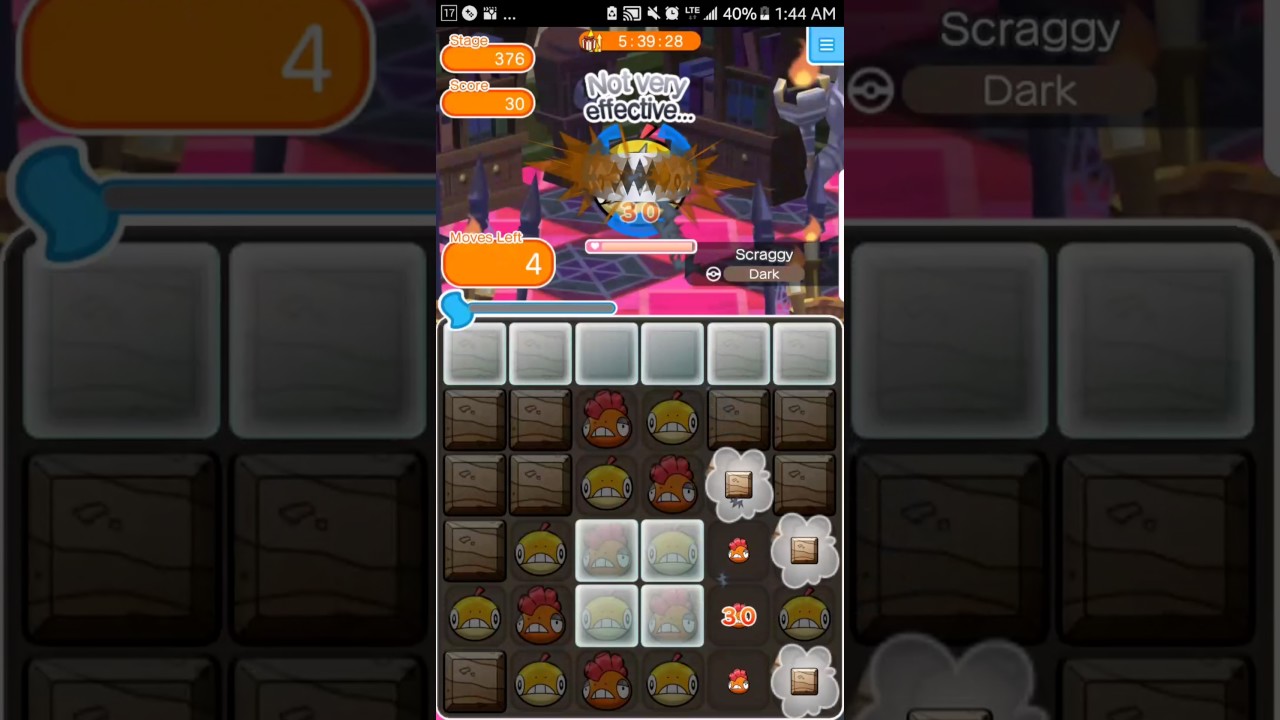 Pokemon Shuffle Level 376 Scraggy Youtube Pokemon Shuffle Level 376 Scraggy Youtube