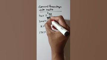 Easy way to convert percentage into ratio #shorts