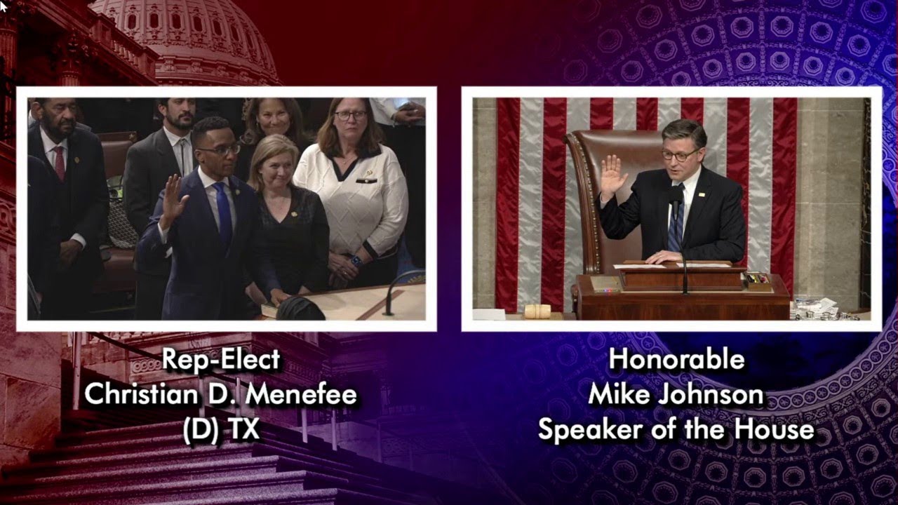 Christian Menefee swears in for Texas' 18th District