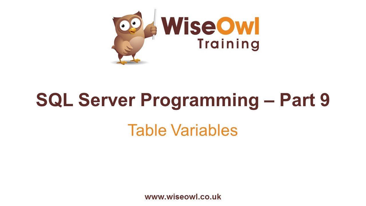 New Update SQL Server Programming Part 9 - Table Variables