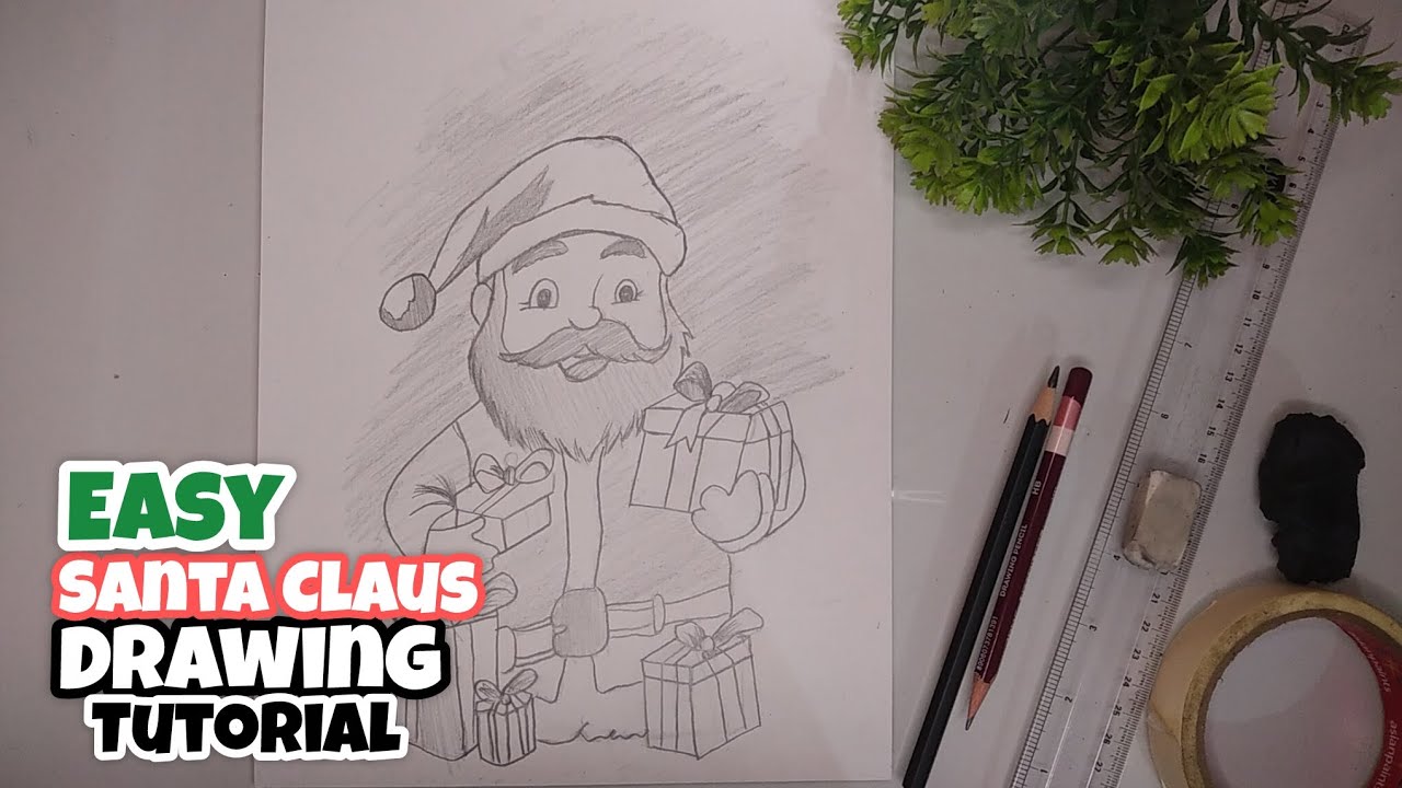 || How to draw Santa Claus Drawing || Draw with me - Drawing, outline ...