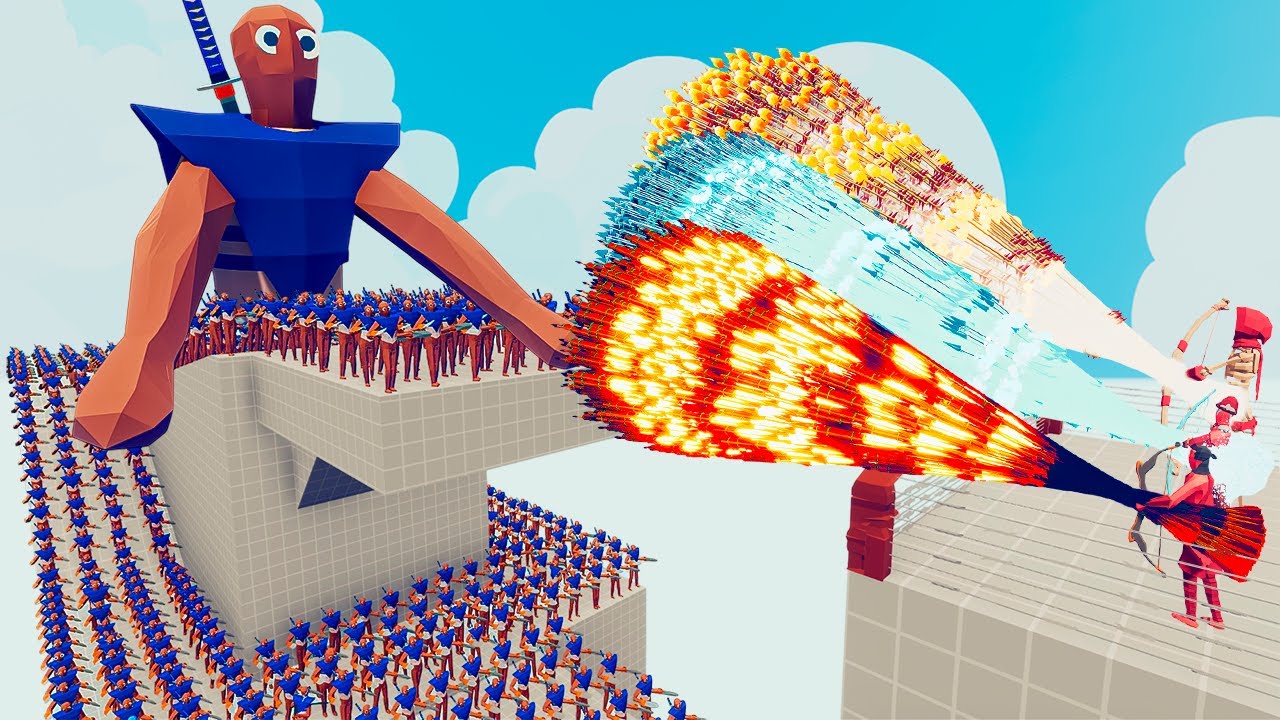 100x SACKBOY + 2x GIANT vs 3x EVERY GOD - Totally Accurate Battle Simulator TABS