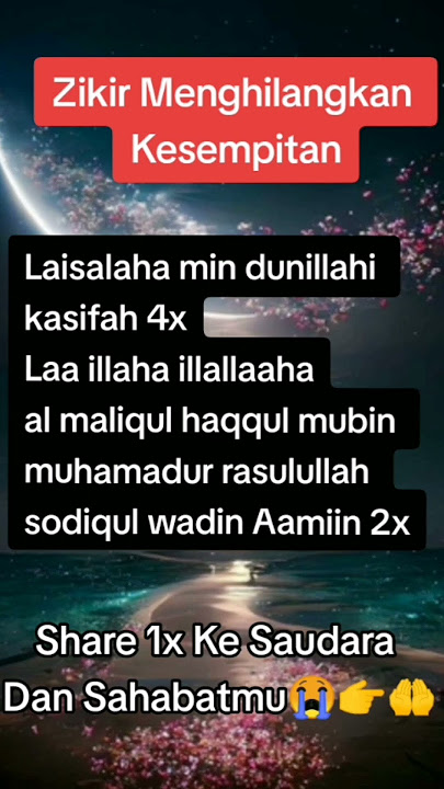 zikir menghilangkan kesempitan