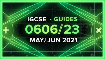 0606/23/MAY/JUN 2021 | Solution Guide